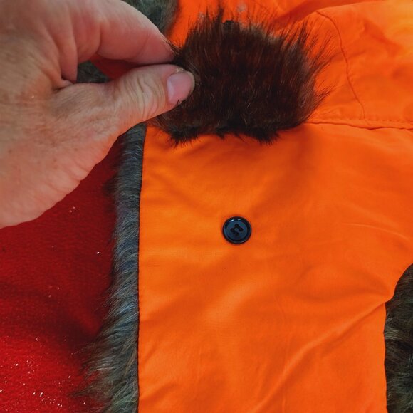 Kentucky Tactical Supply Rugged Outerwear Poly Hunter Orange Winter Faux Fur Hat - Picture 3 of 15